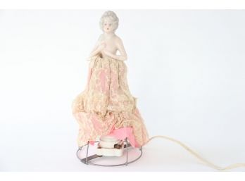 Vintage Marie Antoinette Porcelain Half Doll Table Lamp