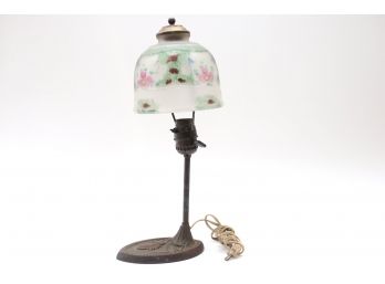 Vintage Frosted Glass Shade Table Lamp
