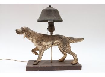 Brass Hunting Dog Table Lamp