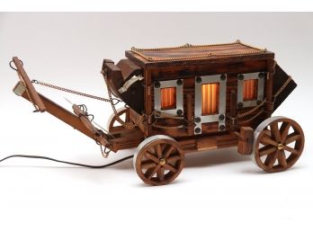 Western Covered Wagon Stagecoach Night Light Lamp