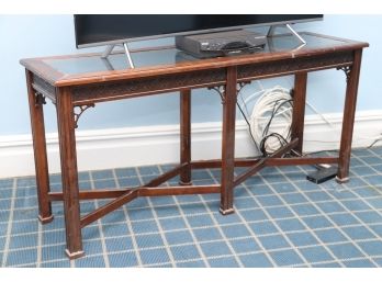 Wooden Fretwork Console Table For Restoration