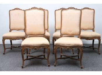 Set Of 6 French Dining Chairs For Restoration
