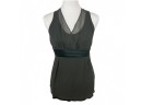 Brunello Cucinelli Green Silk Sleeveless Blouse Size L New With Tags $795
