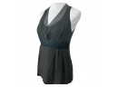 Brunello Cucinelli Green Silk Sleeveless Blouse Size L New With Tags $795