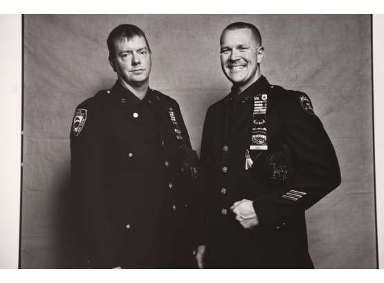 NYPD And NYFD Officers World Trade Center Benefit 2001 Silver Gelatin Photograph By Patrick Demarchelier