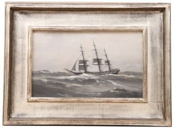 The Flying Dutchman Framed Oil On Board With Christie's Provenance