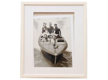 Speedboat By H. Armstrong Roberts Sepia Tone Photograph