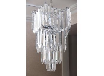 Mid Century Lucite  Waterfall Chandelier Circa 1960  (1 Of 2)