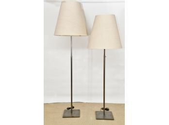 Industrial Metal Adjustable Floor Lamps With Custom Shades