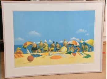 Michael Paraskevas (Born 1961) A Day At The Beach Signed And Numbered Serigraph