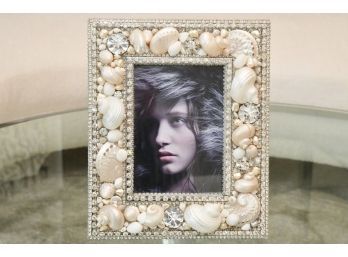 Swarovski Crystal And Shell Encrusted, 5 X 7' Picture Frame