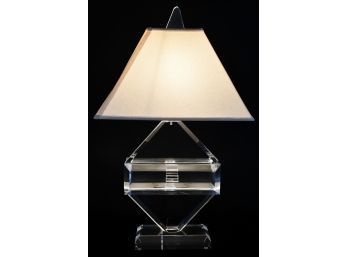 Mid Century Modern Lucite Table Lamp By Micheal Oguns