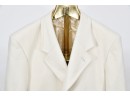 Raspiinni Cream Cashmere Long Coat Mens Size 42R