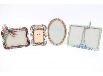 Collection Of Enamel And Bejeweled Picture Frames
