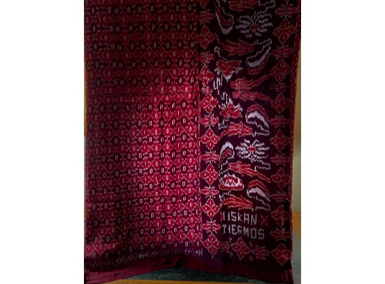INDONESIA - Hand Blocked Highest Quality Batik Sarong - Vibrant Colors To Wear Or Use As Textile