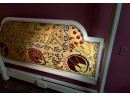 UZBEKISTAN - Suzani Upholstered KING Hand Carved Headboard - Sensational...sleep Like Ottoman Royalty