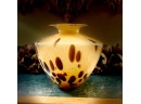 ITALY - Striking Handmade Tortoise Glass Vase - MCM