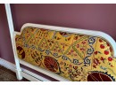 UZBEKISTAN - Suzani Upholstered KING Hand Carved Headboard - Sensational...sleep Like Ottoman Royalty
