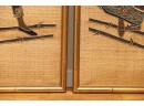 Pair Of Indian Art With Bamboo Frame