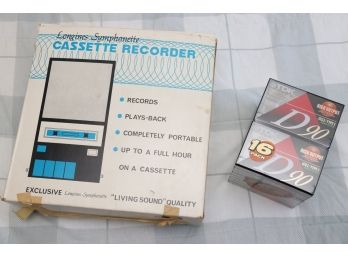 Cassette Recorder With 16 New Tapes