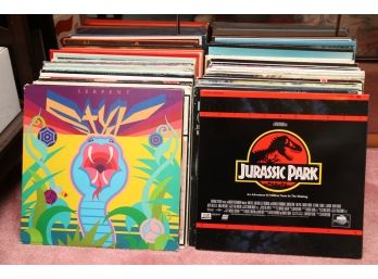Collection Of Records Including Laser Discs