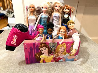 Disney Frozen Princess Heaven! With A Little Barbie Mixed In! 8 Dolls!