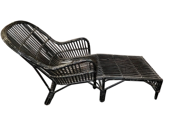 Antique Heywood Wakefield Stick Wicker Chaise Lounge Circa 1925