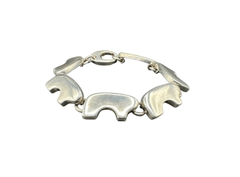 Vintage Sterling Silver Bear Bracelet