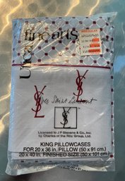 Vintage Pair Of King YSL Pillowcase