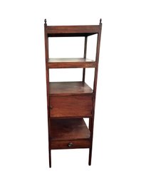 Antique Etagere Wood Shelf Cabinet