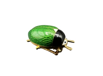 Vintage Gold/Enamel Beetle Bug Pin/Brooch