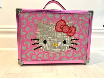 FABULOUS Special Edition Hello Kitty 40th Anniversary RHINESTONE Cosmetic Travel Case!!