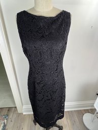 Prada Lace Overlay Black Women's Dress Size 44