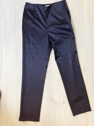 Leggiadro Navy Silk Womens Pants Size 10