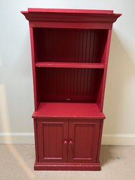 Vintage Shaker Style Red Cabinet With Doors