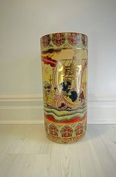 Vintage Hand Painted Satsuma Umbrella Stand (numbered)