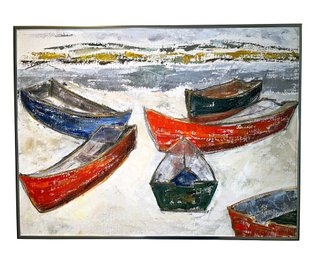 Collection Of Boats - Original Oil Painting