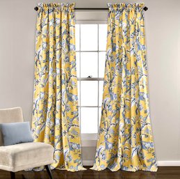 Lush Decor Yellow And Blue Room Darkening Curtains!