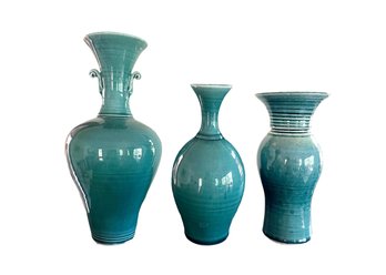 Russel Spillmann Collection Of  3 Vases Ceramic Pottery