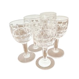 Set Of 5 Stuart Vintage Cordial Glasses