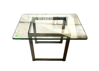 Mid Century Style Glass Chrome Coffee Table