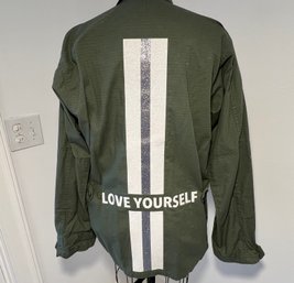 HIPCHIK  LOVE YOURSELF Green Army Jacket