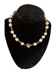 Vintage Miriam Haskell Faux Pearl Beaded Necklace