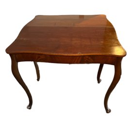 Antique Queen Anne Style Drop Leaf Game Table