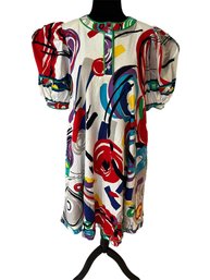 Bergdorf Goodman Italian Leonard Studio Floral Cotton Dress