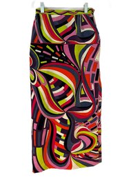 Emilio Pucci For Saks 5th Avenue Sz 10 Velvet Maxi Skirt