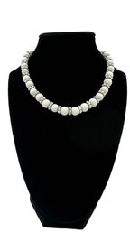 Vintage White Beaded Necklace Choker