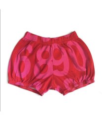 NUNUNU Girls Pink/Red Number Shorts