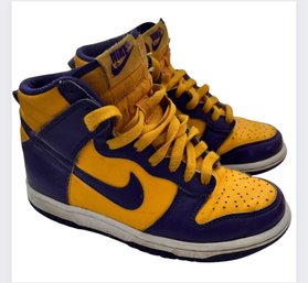 NIKE AIR  Jordan Mid Purple And Yellow Children's