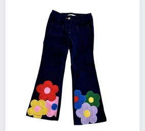 BODEN Navy Cord Flower Pants